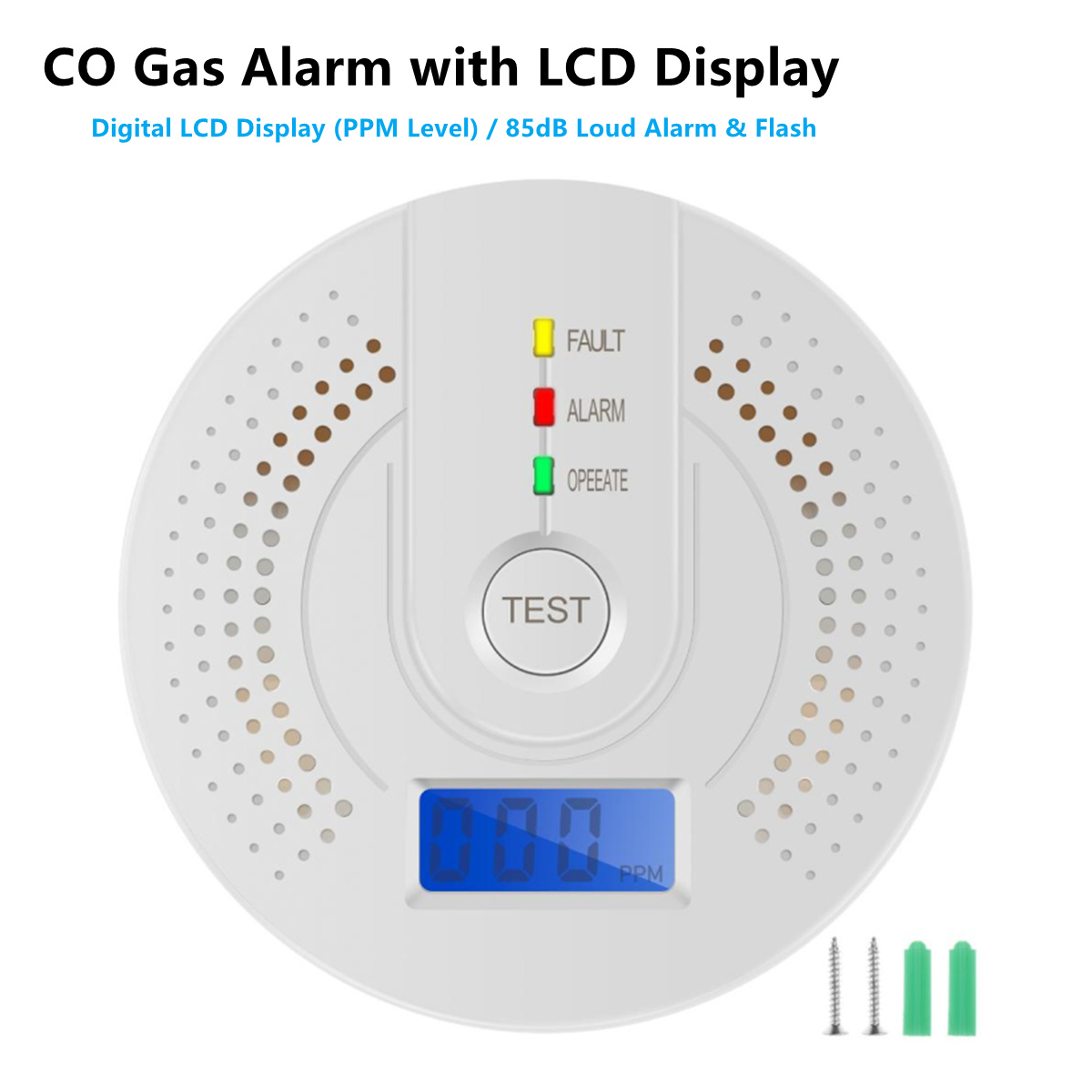Smoke Leak Detector - Detector de Monóxido de Carbono, Alarma