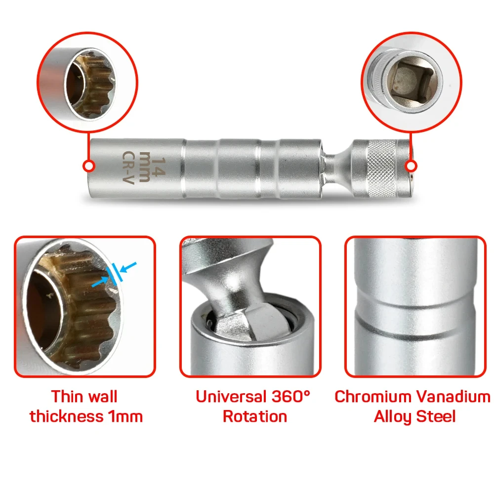 Llave de tubo Flexible de 16mm - Spark Plug Socket Set reseña y precio